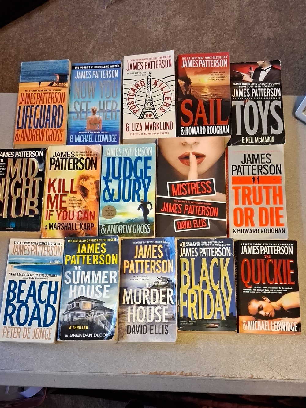 James Patterson Paperback Books - 15 Books